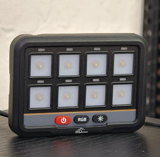 Optional 8-gang auxiliary switch panel