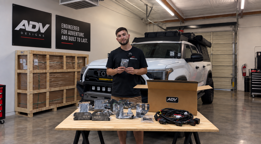 Complete Shadow Eliminator kit and harness on a workbench